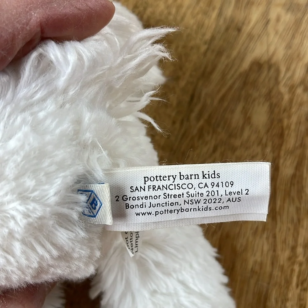 Pottery Barn Kids white plush bunny, 11” - Picture 4 of 4